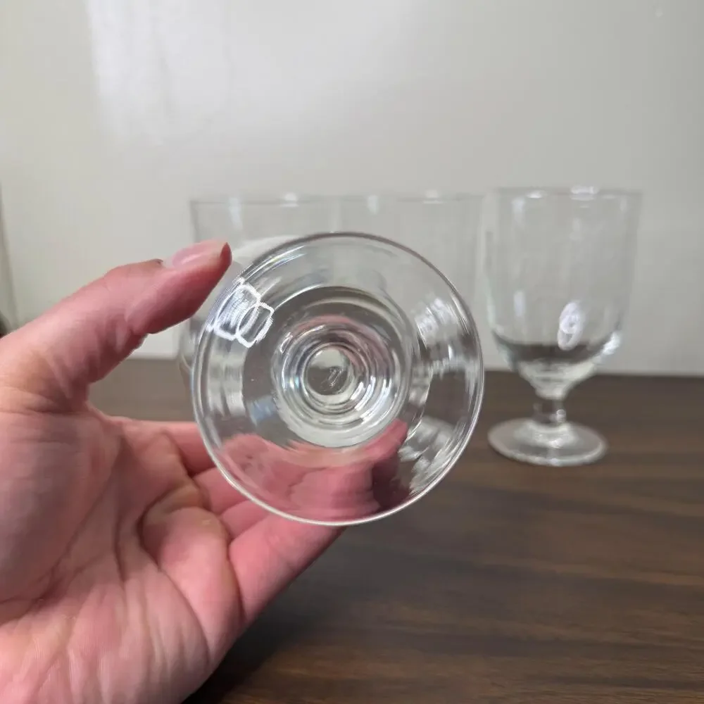 Sasaki Crystal Bamboo Water Goblets Set of 4 Multisided Stems Cups